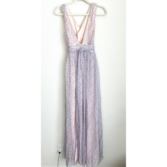 LOVERS + FRIENDS Revolve Pastel Floral Deacon Gown - Picture 3 of 12